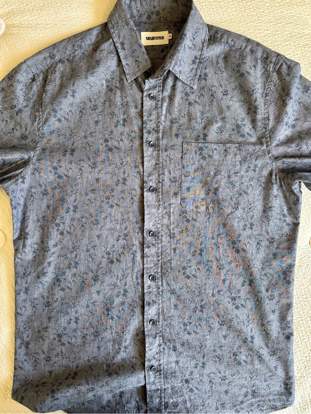 Taylor Stitch Gray Floral Short-Collar Button-Down Shirt - Picture 2 of 4
